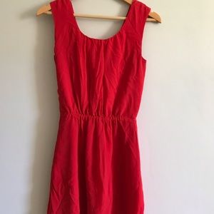 A red short dress